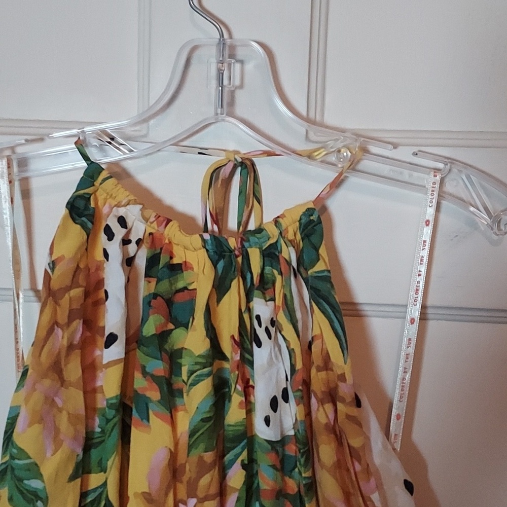 Farm Rio Yellow Biriba Midi Sleeveless Dress - Picture 10 of 16